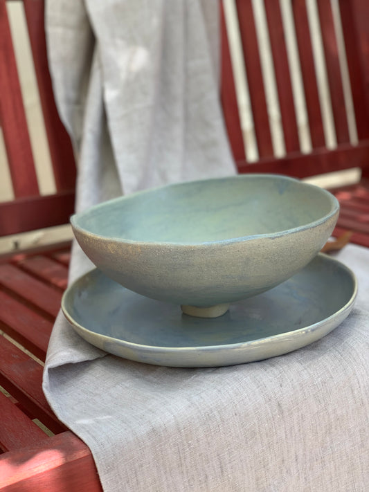 Hand building plates and Fruits bowl